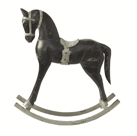 Cheval Et Calèche En Bois Dejou - 68 Cm - Jouet Ancien Ou Déco - Très Bon État