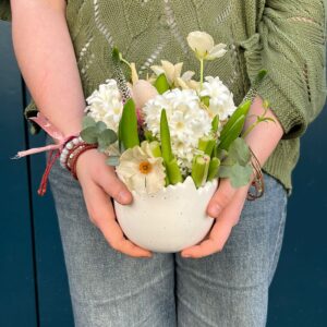 Composition de Pâques, fleuriste Le Mans